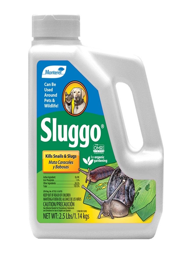 Monterey - Sluggo - Wildlife and Pet Friendly - Snail & Slug Killer, OMRI Listed for Organic Gardening - 2.5-Pounds - Image 1